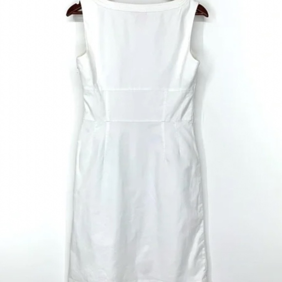 Tory Burch Modest Midi White Cotton Dress - Picture 4 of 13